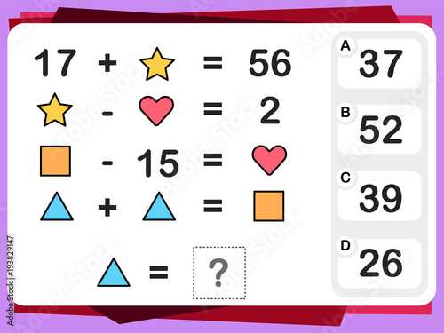 Practice Questions Worksheet for Education and IQ Test [Answer is D]