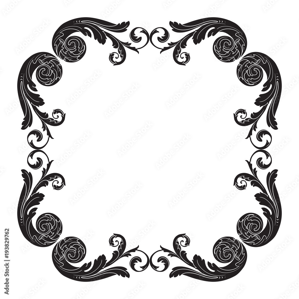 Vector baroque ornament in victorian style Vector baroque ornament in victorian style
