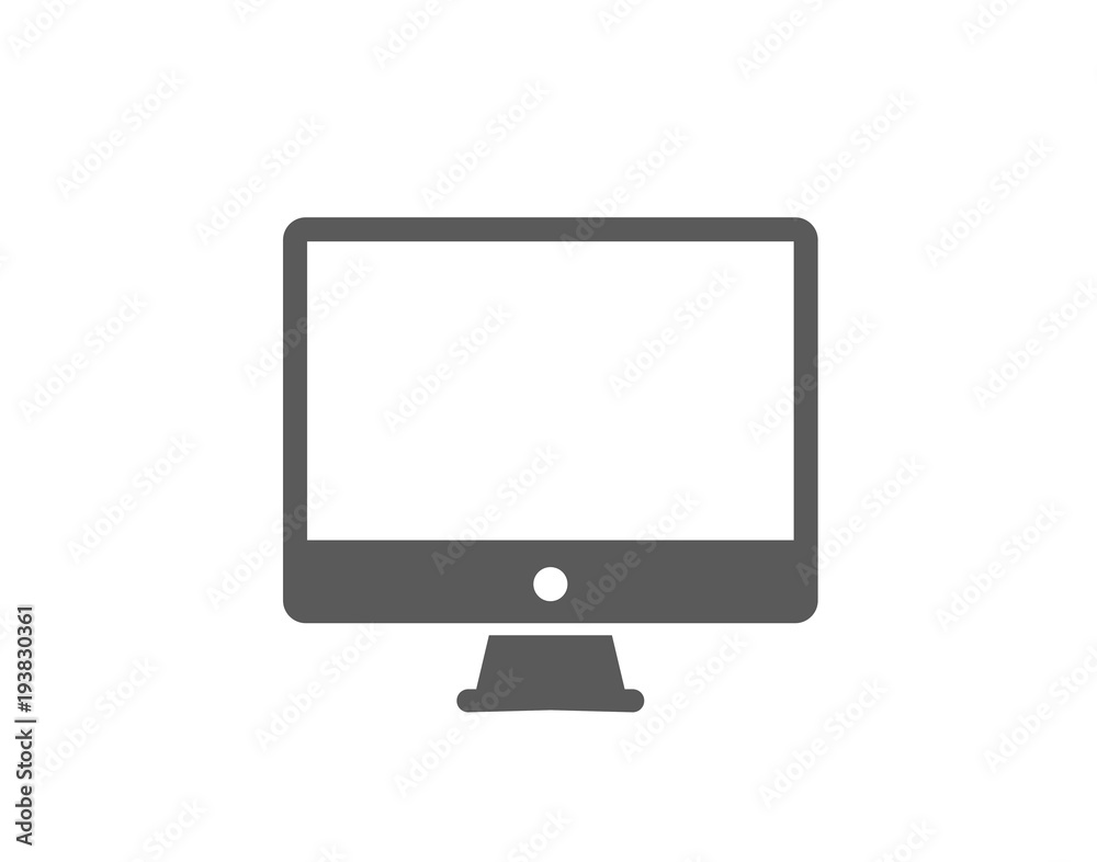 Computer display isolated icon Computer display isolated icon
