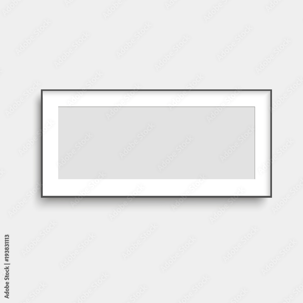 Realistic black poster frame mock up. Vector. Realistic black poster frame mock up. Vector.