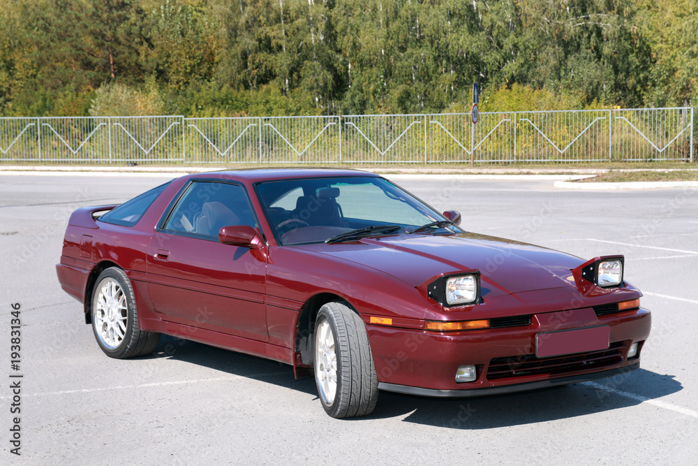 Fototapeta premium vintage sports car, summer