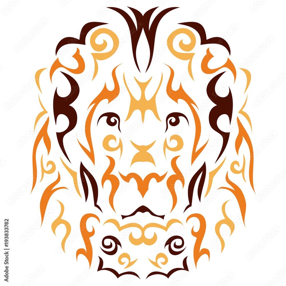 Tribal lion illustration Tribal lion illustration