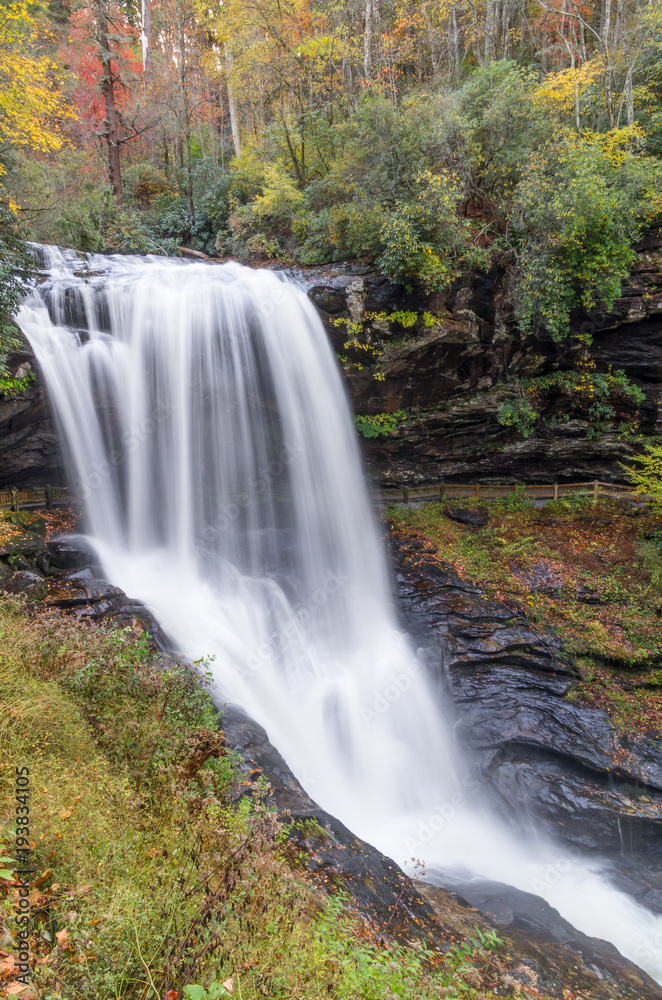 Fototapeta premium Waterfall on Autumn Evening