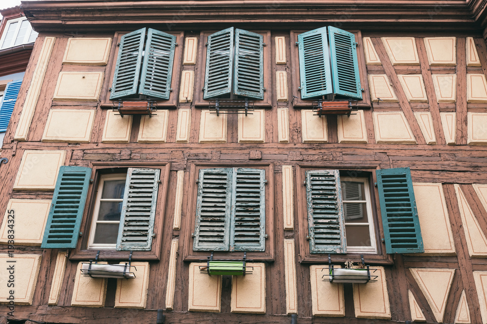 windows with open shutters