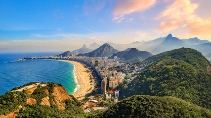 Wandcirkels Rio de Janeiro Copacabana en Ipanema in Rio de Janeiro  © f11photo