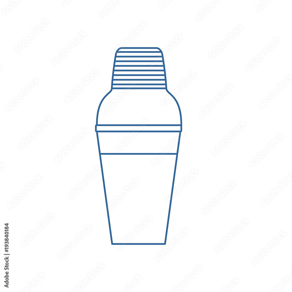 Iced Coffee Shaker Vector Line Icon Iced Coffee Shaker Vector Line Icon