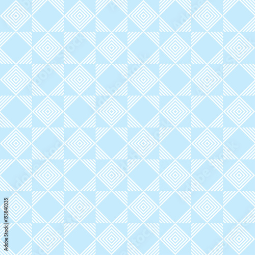 Geometric blue and white abstract seamless pattern