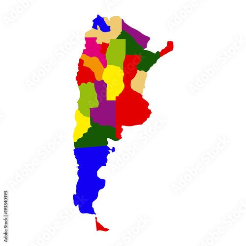 Political map of Argentina