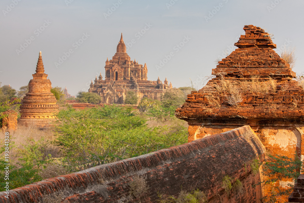 View to the ancient temples in Bagan, Myanmar View to the ancient temples in Bagan, Myanmar