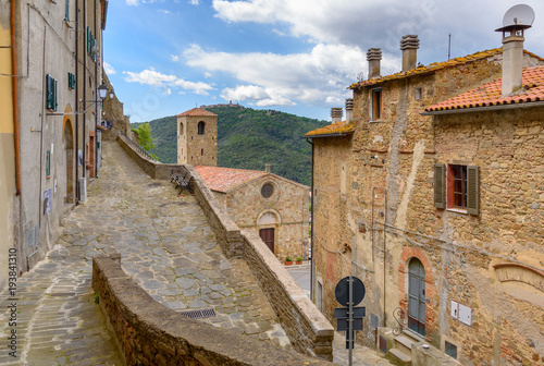 Bild auf Leinwand historic village of Buriano, Grosseto province, tuscany, Italy