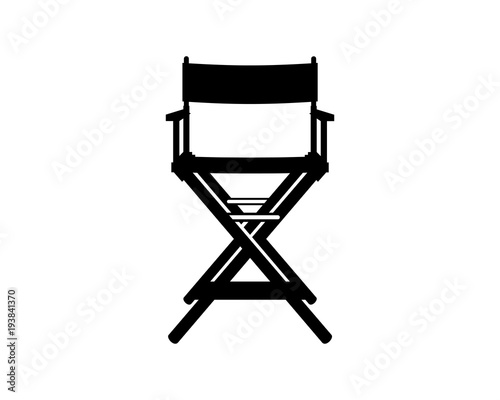 the Director's Chair for Making Film Symbol Logo Vector