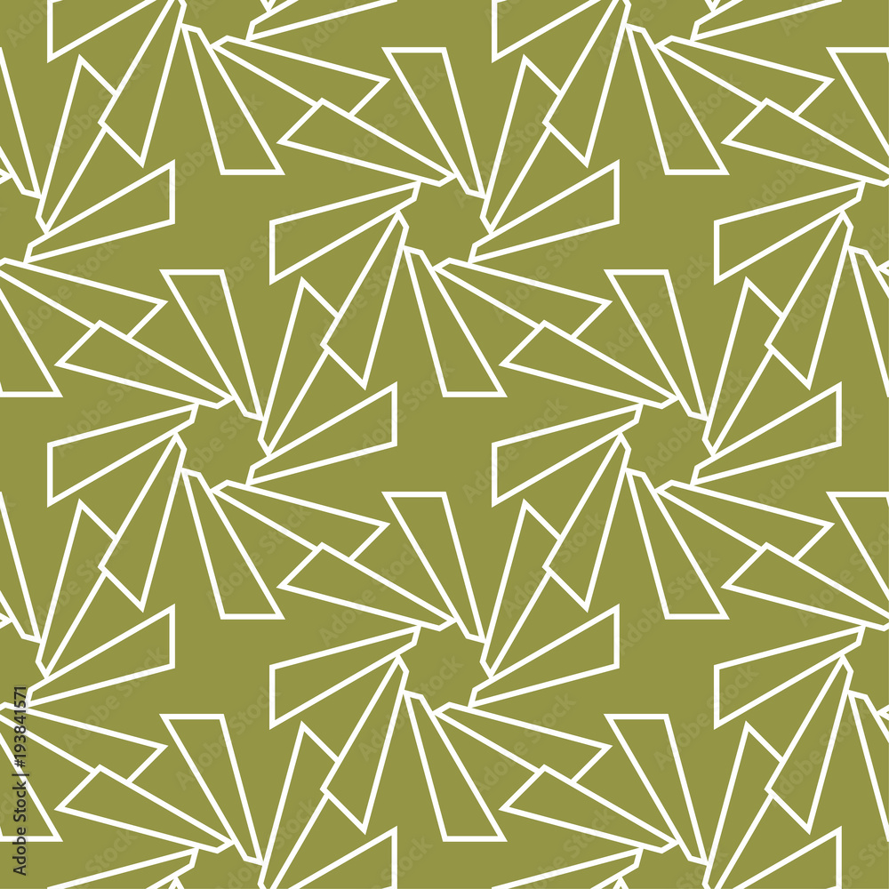 Olive green and white geometric print. Seamless pattern Olive green and white geometric print. Seamless pattern