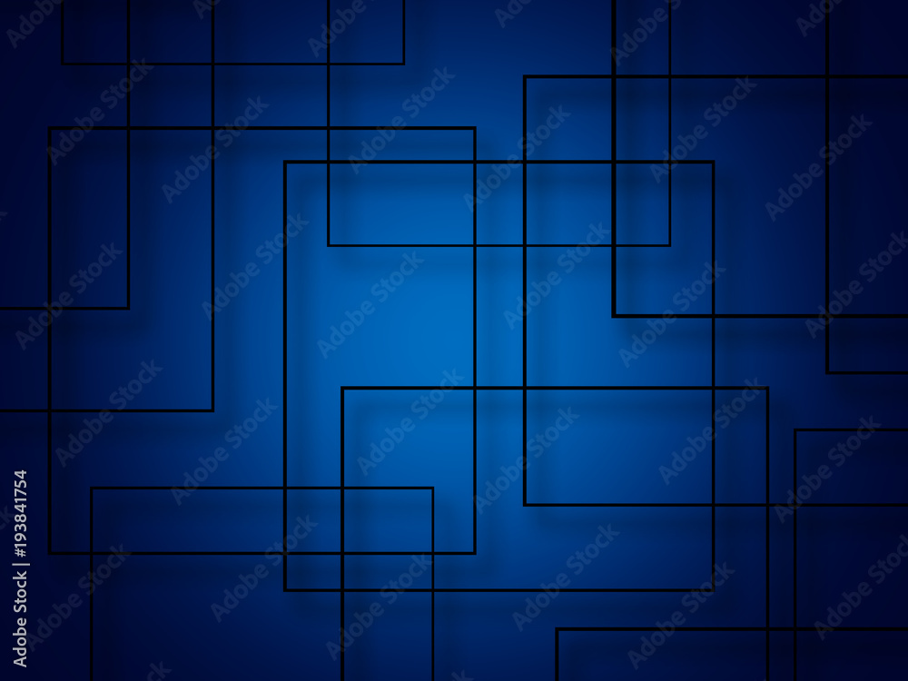 Abstract Lines Square On Blue Background