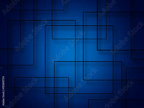 Abstract Lines Square On Blue Background