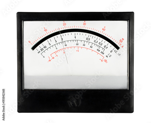 Analog measure tool multimeter scale with pointer