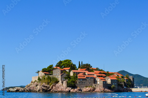 Saint Stephen's Island, Montenegro 14 september 2017: Sveti Stefan (St. Stefan) island in Adriatic sea, Montenegro © Aleksandr