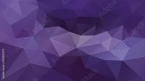 vector abstract irregular polygonal background - triangle low poly pattern - dark purple, ultra violet and lavender color © ardely