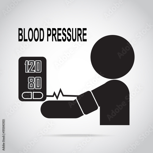 Blood pressure check icon, medical sign photo