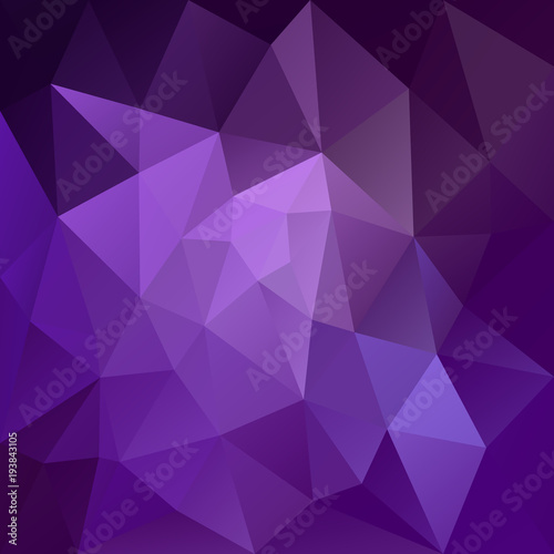 vector abstract irregular polygonal square background - triangle low poly pattern - purple, lavender and ultra violet color