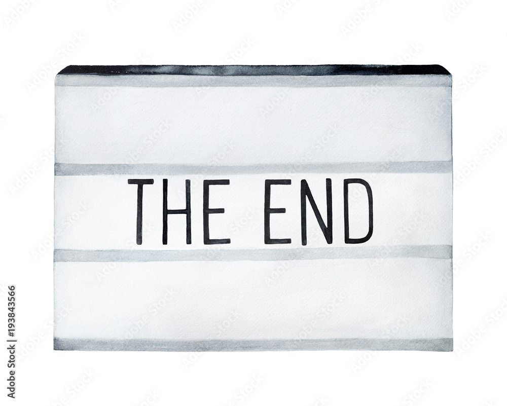 The End Displayed On A Light Box On A White Table With Typography Letters  High-Res Stock Photo - Getty Images