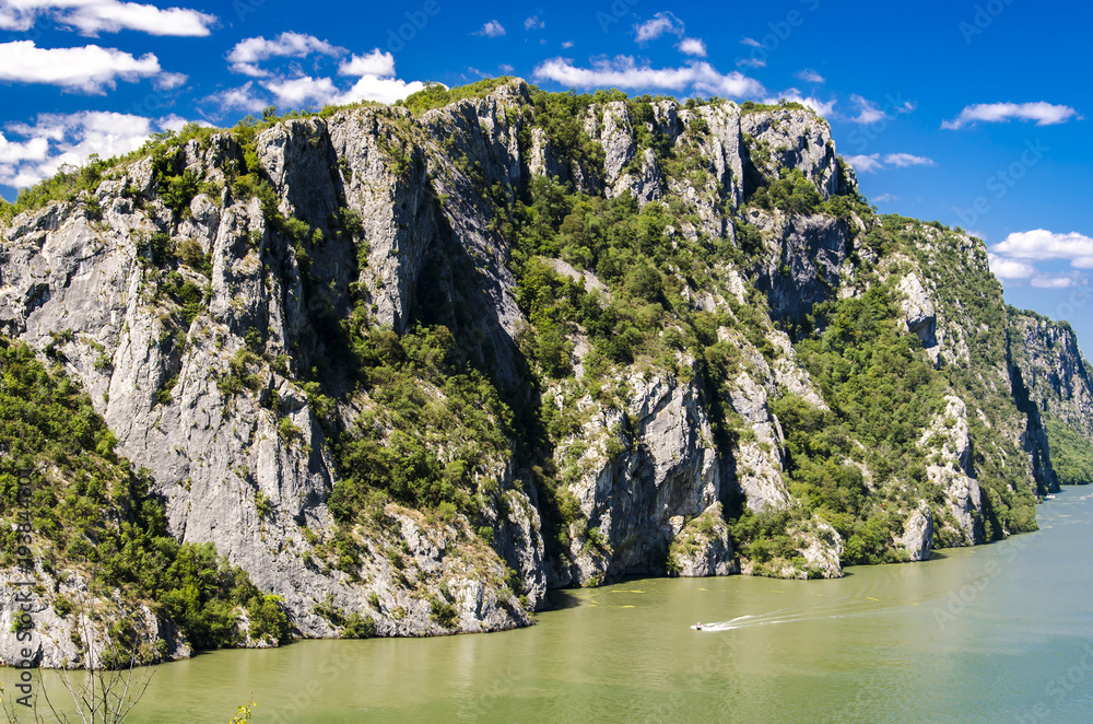 Danube gorge at Djerdap in Serbia Danube gorge at Djerdap in Serbia