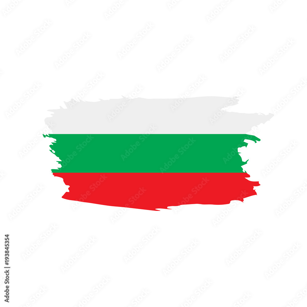 Fototapeta premium Bulgaria flag, vector illustration