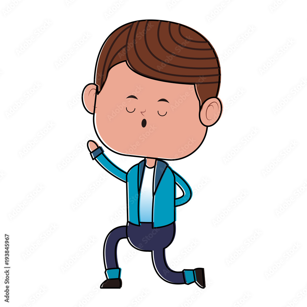 Cute boy on knees vector illustration graphic design Cute boy on knees vector illustration graphic design