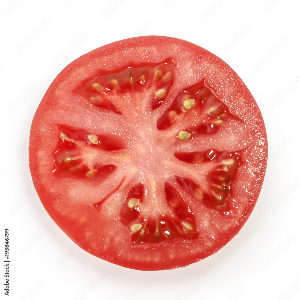 Tomato slice isolated on white background Tomato slice isolated on white background