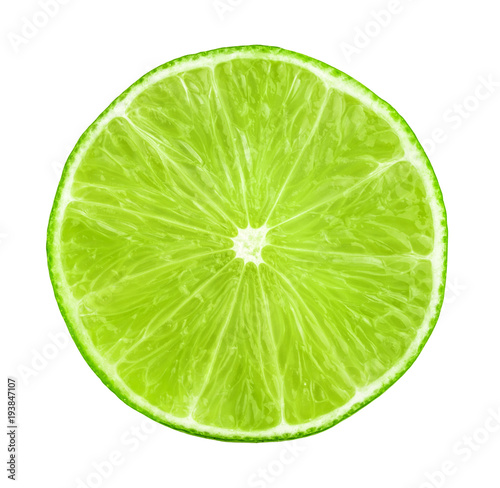 lime slice isolated