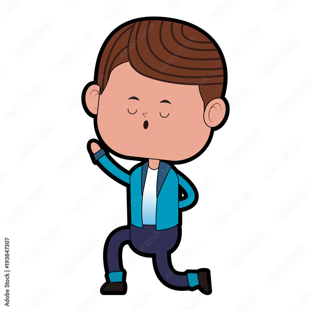 Cute boy on knees vector illustration graphic design Cute boy on knees vector illustration graphic design
