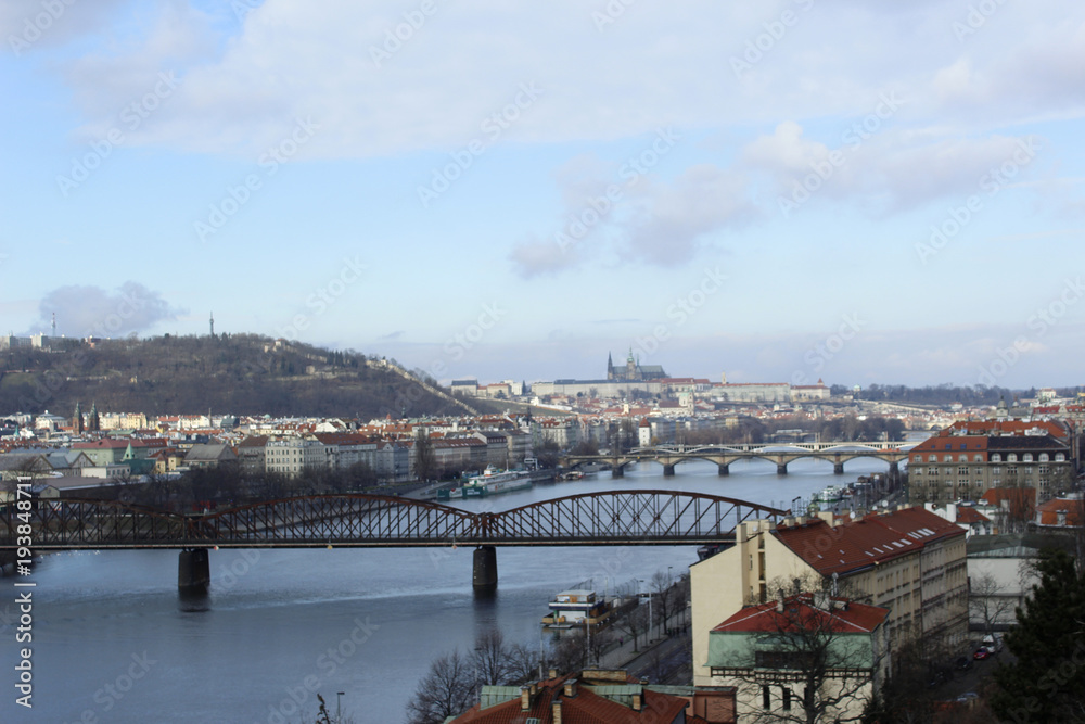 железнодорожный мост через Влтаву в Праге