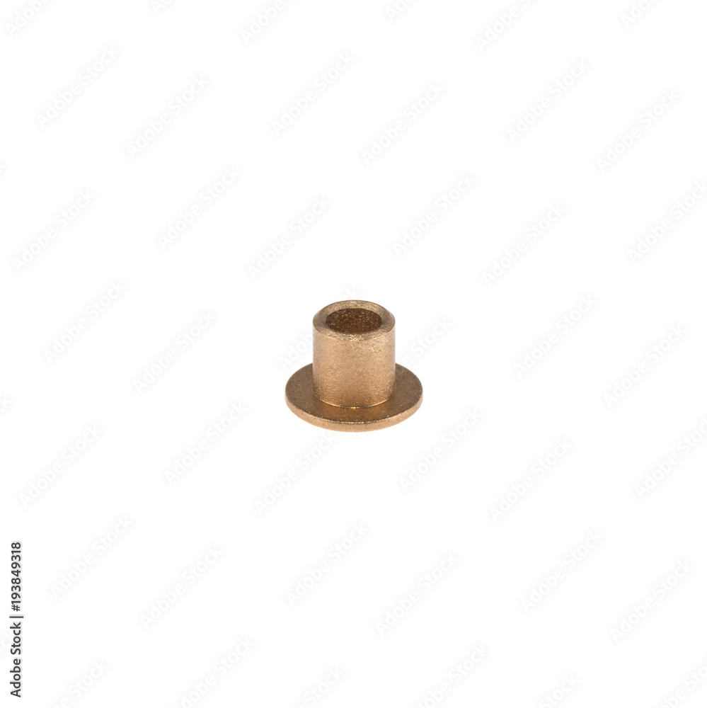 bronze bushing on isolated white background bronze bushing on isolated white background
