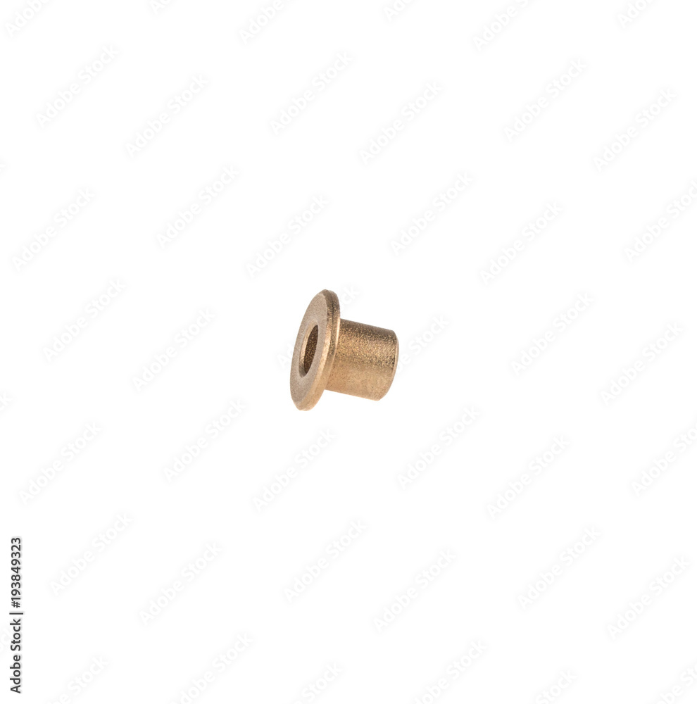 bronze bushing on isolated white background bronze bushing on isolated white background