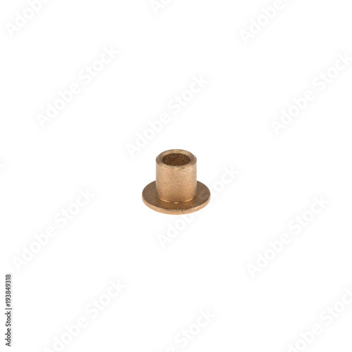 bronze bushing on isolated white background photo