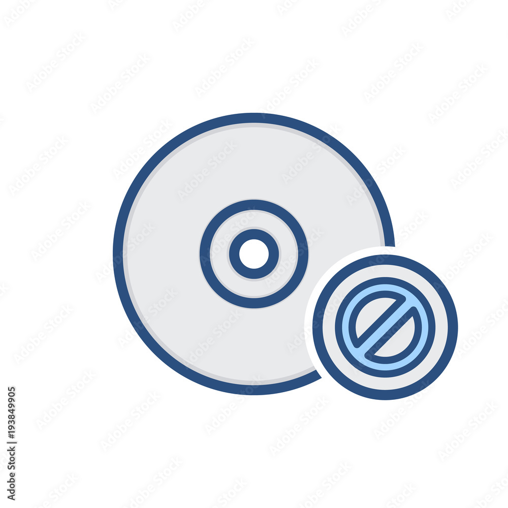 Cd compact disable disk drive error storage icon Cd compact disable disk drive error storage icon