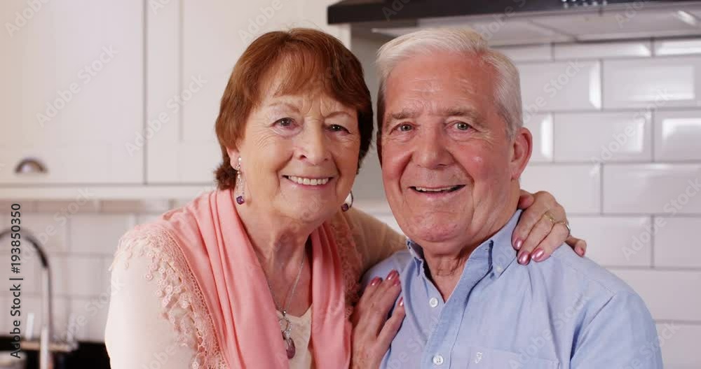 4k, Portrait of an elderly couple at home. Close-up. 4k, Portrait of an elderly couple at home. Close-up.