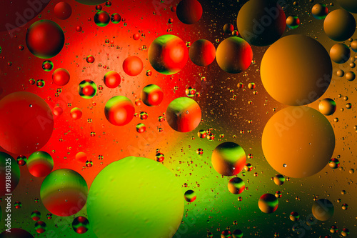 Space or planets universe abstract background. Abstract molecule sctructure. Water bubbles. Macro shot of air or molecule. Abstract space background. Selective focus