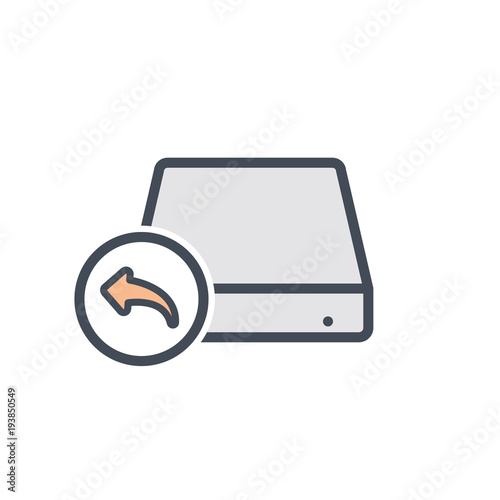 Backup disk drive hard storage icon