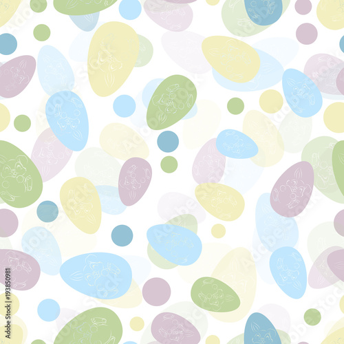 Seamless repeating pattern on the Easter theme