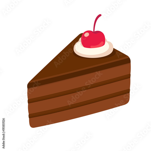 Piece of chocolate cake