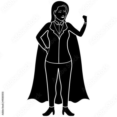 Superwoman cartoon character silhouette