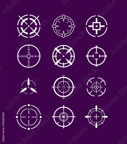 Crosshairs icon set