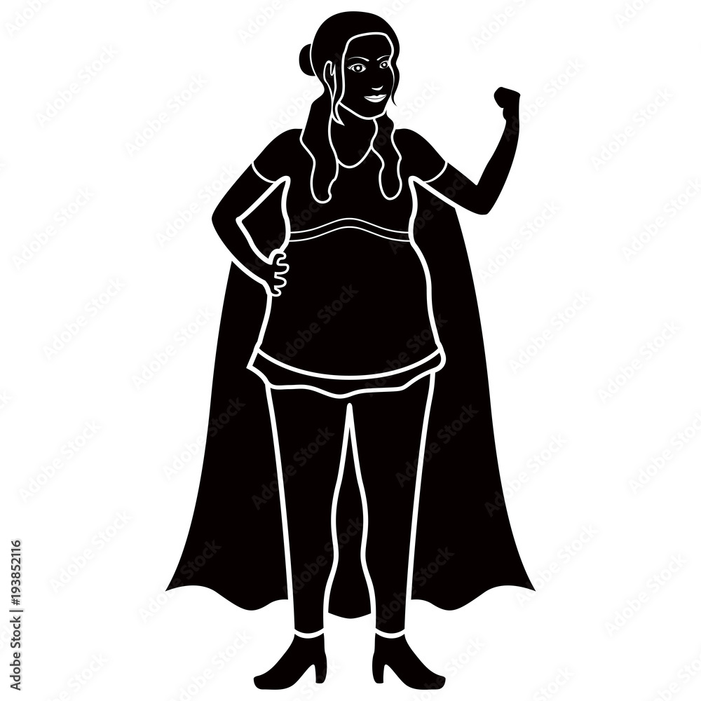 Superwoman cartoon character silhouette Superwoman cartoon character silhouette