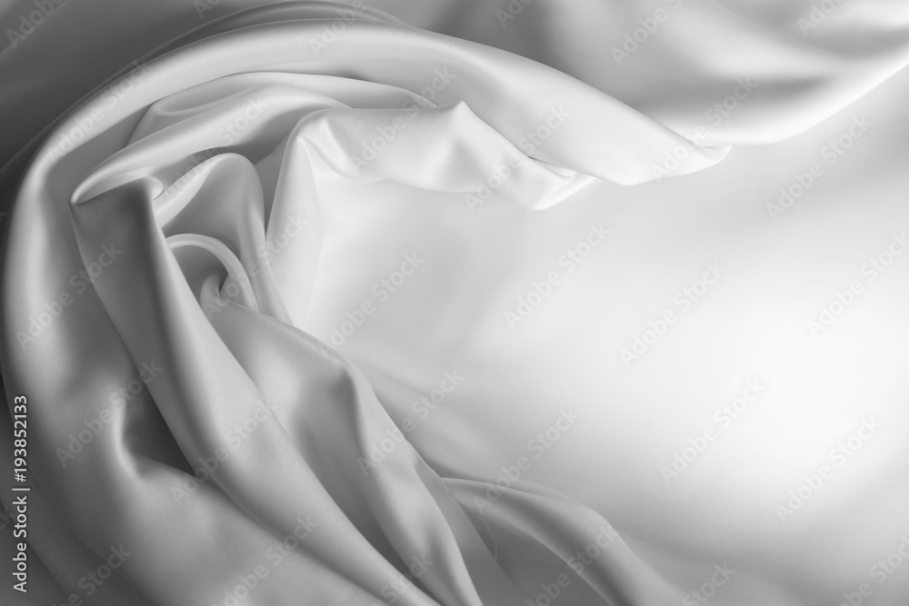 Fototapeta premium White silk fabric