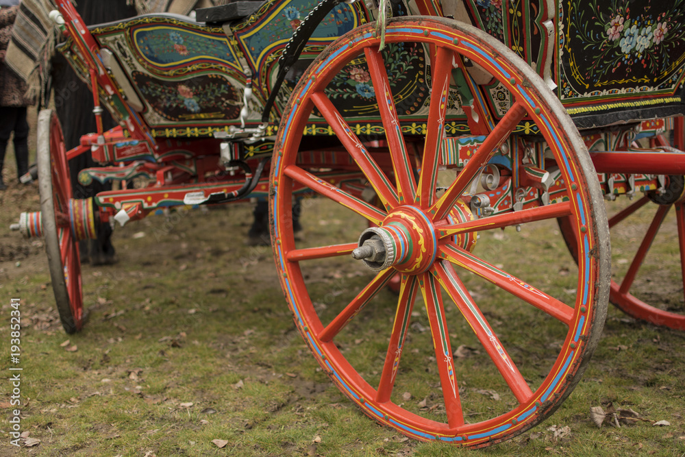 Fototapeta premium Decorated cart for St. Theodore's day