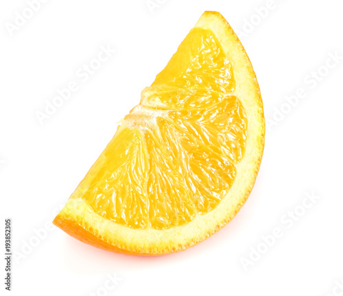 healthy food. sliced orange isolated on white background