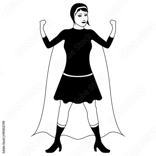 Superwoman cartoon character sketch
