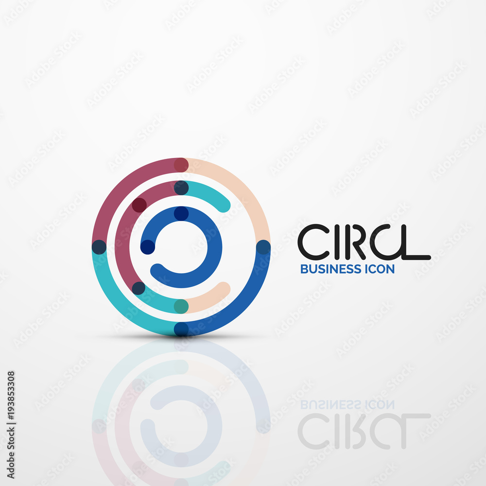 Abstract swirl lines symbol, circle logo icon Abstract swirl lines symbol, circle logo icon