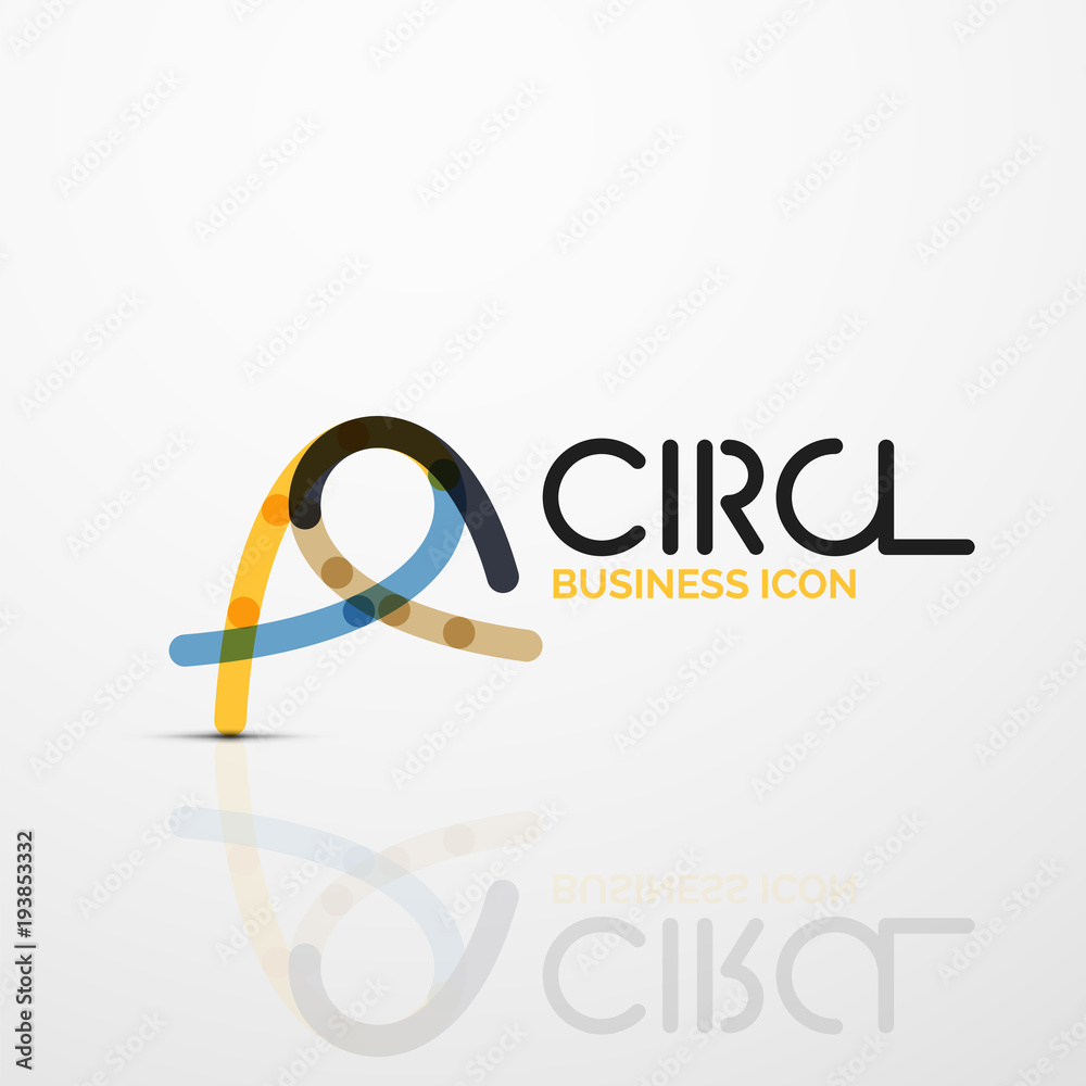 Abstract swirl lines symbol, circle logo icon Abstract swirl lines symbol, circle logo icon