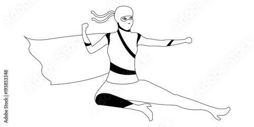 Superwoman cartoon character sketch